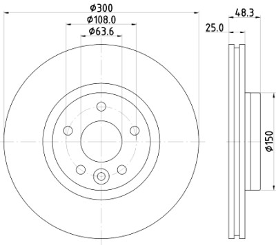Disco freno HELLA 8DD 355 119-511
