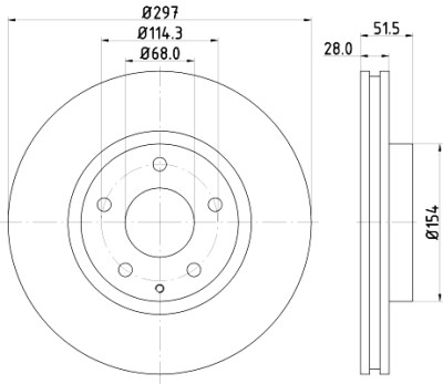 Disco freno HELLA 8DD 355 119-581