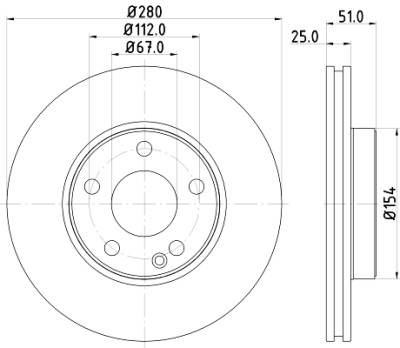 Disco freno HELLA 8DD 355 119-601