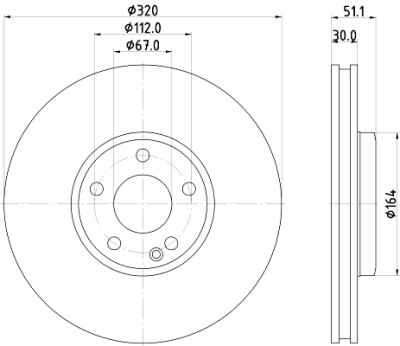 Disco freno HELLA 8DD 355 119-701