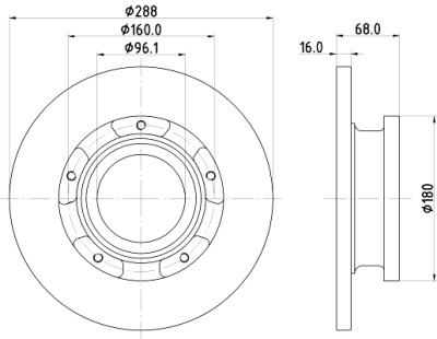 Disco freno HELLA 8DD 355 120-181