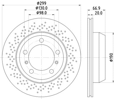 Disco freno HELLA 8DD 355 120-221