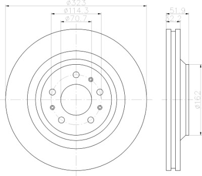 Disco freno HELLA 8DD 355 120-251
