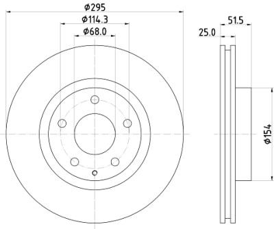 Disco freno HELLA 8DD 355 120-451