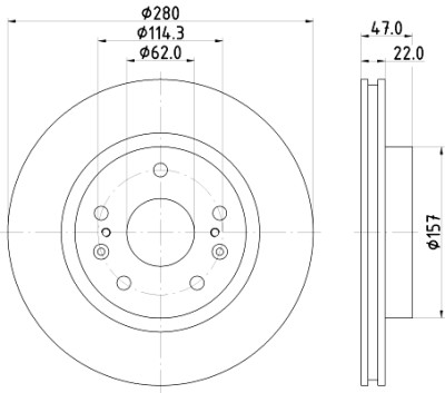 Disco freno HELLA 8DD 355 120-521