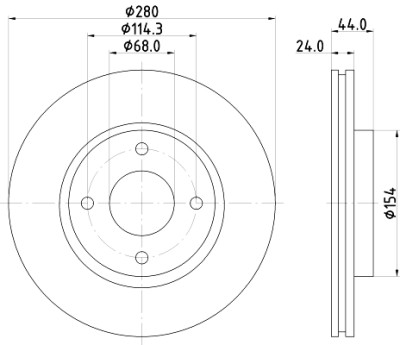 Disco freno HELLA 8DD 355 120-591