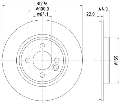 Disco freno HELLA 8DD 355 120-611