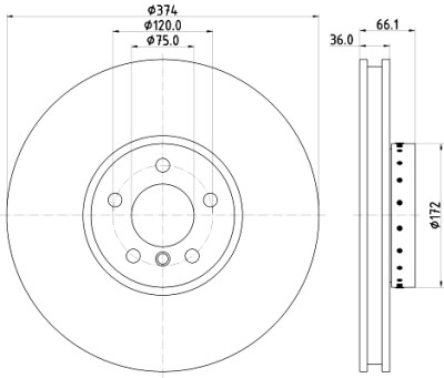 Disco freno HELLA 8DD 355 120-711