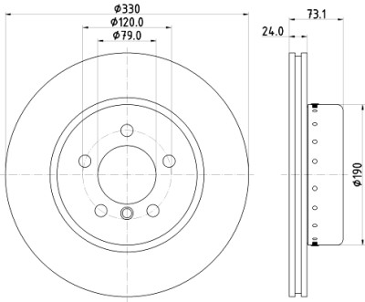 Disco freno HELLA 8DD 355 120-761