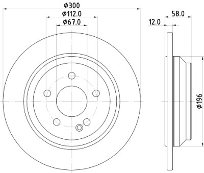 Disco freno HELLA 8DD 355 122-441
