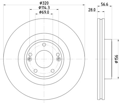Disco freno HELLA 8DD 355 122-461