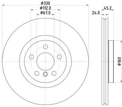 Disco freno HELLA 8DD 355 122-641