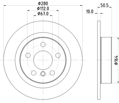 Disco freno HELLA 8DD 355 122-661