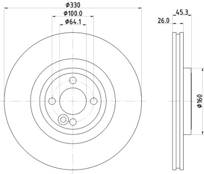 Disco freno HELLA 8DD 355 122-731