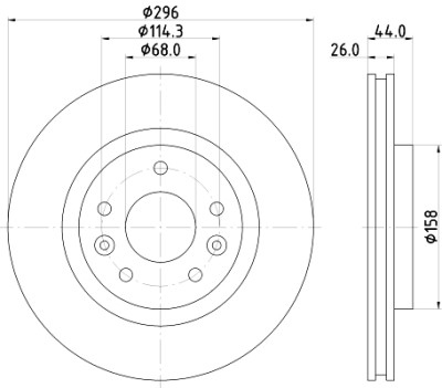 Disco freno HELLA 8DD 355 122-791