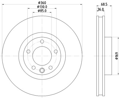 Disco freno HELLA 8DD 355 123-191