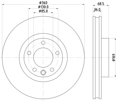 Disco freno HELLA 8DD 355 123-211