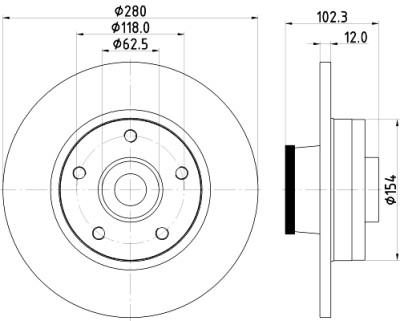 Disco freno HELLA 8DD 355 123-251