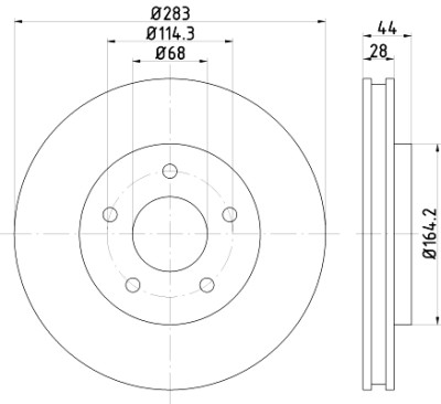 Disco freno HELLA 8DD 355 125-071
