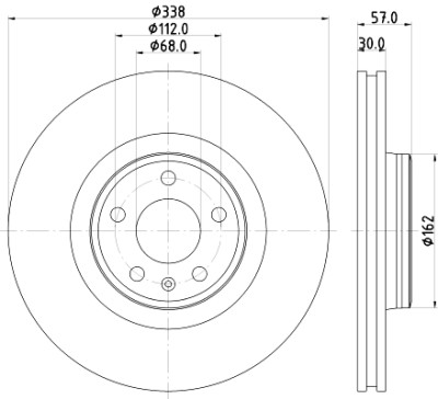 Disco freno HELLA 8DD 355 125-171