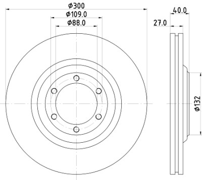 Disco freno HELLA 8DD 355 125-231