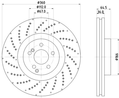 Disco freno HELLA 8DD 355 125-361