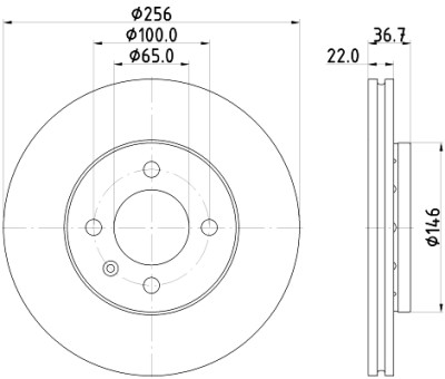 Disco freno HELLA 8DD 355 125-391
