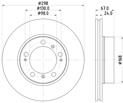 Disco freno HELLA 8DD 355 125-451