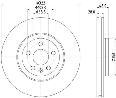 Disco freno HELLA 8DD 355 125-471