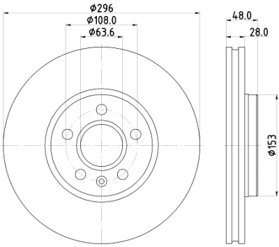 Disco freno HELLA 8DD 355 125-481