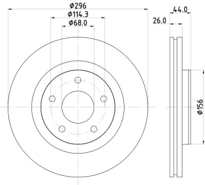 Disco freno HELLA 8DD 355 125-521