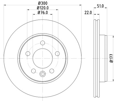 Disco freno HELLA 8DD 355 125-571