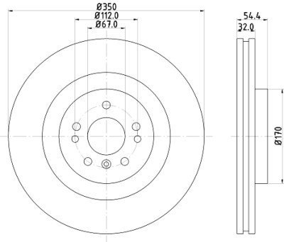 Disco freno HELLA 8DD 355 126-321