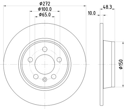 Disco freno HELLA 8DD 355 126-631