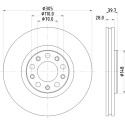 Disco freno HELLA 8DD 355 126-731