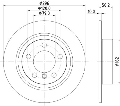 Disco freno HELLA 8DD 355 126-741