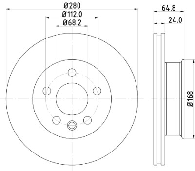 Disco freno HELLA 8DD 355 127-061