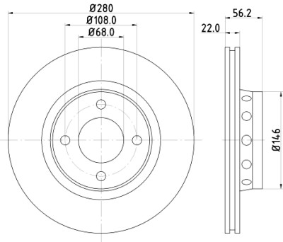 Disco freno HELLA 8DD 355 127-131