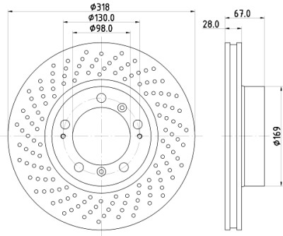 Disco freno HELLA 8DD 355 127-511