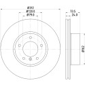 Disco freno HELLA 8DD 355 128-921