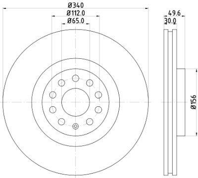 Disco freno HELLA 8DD 355 129-241