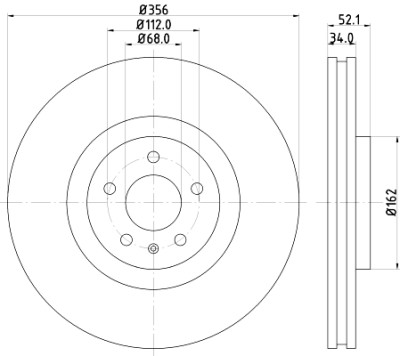 Disco freno HELLA 8DD 355 129-371