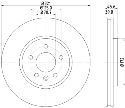 Disco freno HELLA 8DD 355 129-691