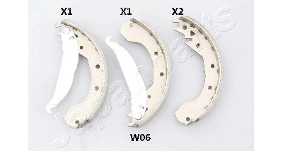 Set ganasce freno JAPANPARTS JAPGF-W06AF
