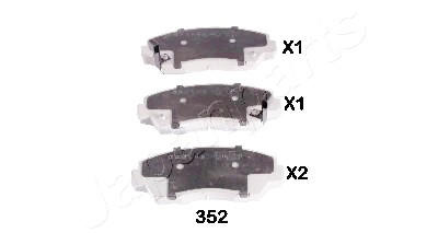 Set pastiglie freno JAPANPARTS JAPPA-352AF