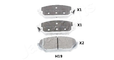 Set pastiglie freno JAPANPARTS JAPPA-H19AF