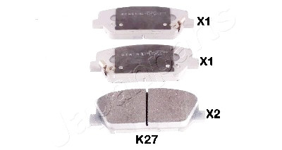 Set pastiglie freno JAPANPARTS JAPPA-K27AF