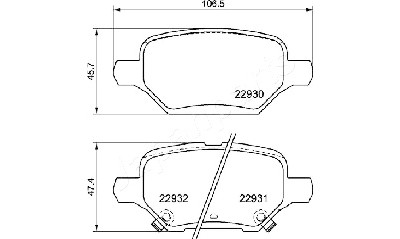 Set pastiglie freno JAPANPARTS JAPPP-0405AF