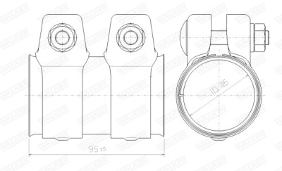 Raccordi per tubi, sistema di scarico WALKER 80713
