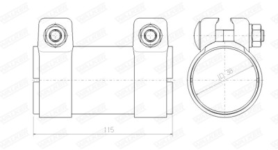 Raccordi per tubi, sistema di scarico WALKER 86138